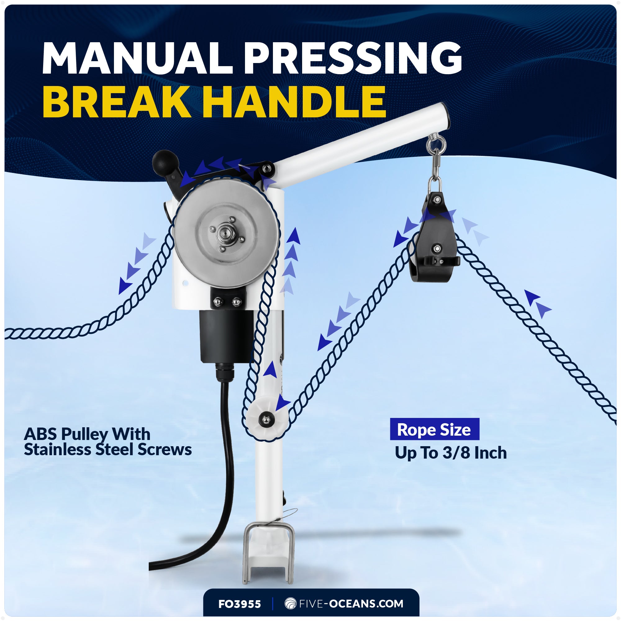 Line Hauler Pot Puller, 900 Watts - FO3955 - Five Oceans