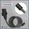 4' Keyed Bike Cable Lock with Mounting Bracket, 2-Pack - FO3956-M2 - Five Oceans