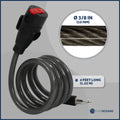 4' Keyed Bike Cable Lock with Mounting Bracket, 2-Pack - FO3956-M2 - Five Oceans