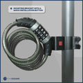 4' Bike Cable Lock with Combination Anti Theft - FO3957 - Five Oceans