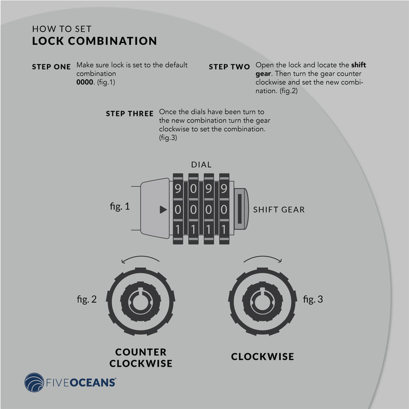 4' Bike Chain Lock with Combination Anti Theft - FO3958 - Five Oceans