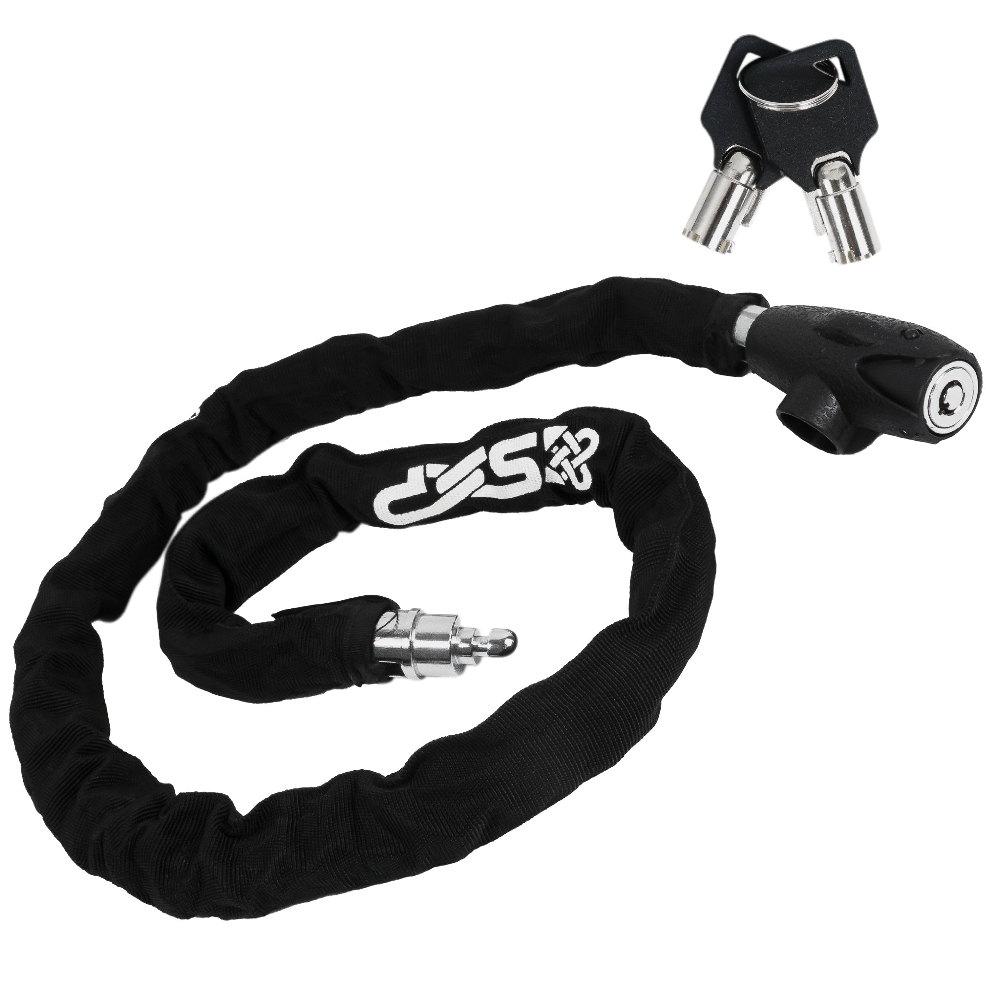 Bike Chain Lock, Keyed, with Mounting Bracket, 4' - FO3959