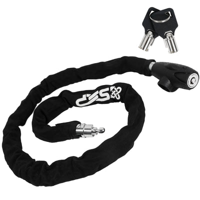 Bike Chain Lock, Keyed, with Mounting Bracket, 4' - FO3959 - Five Oceans