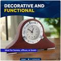 Nautical Porthole Collection Desk Tambour Clock - FO3963 - Five Oceans