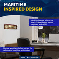 Nautical Porthole Collection Weather Center with Thermometer & Clock - FO3975 - Five Oceans