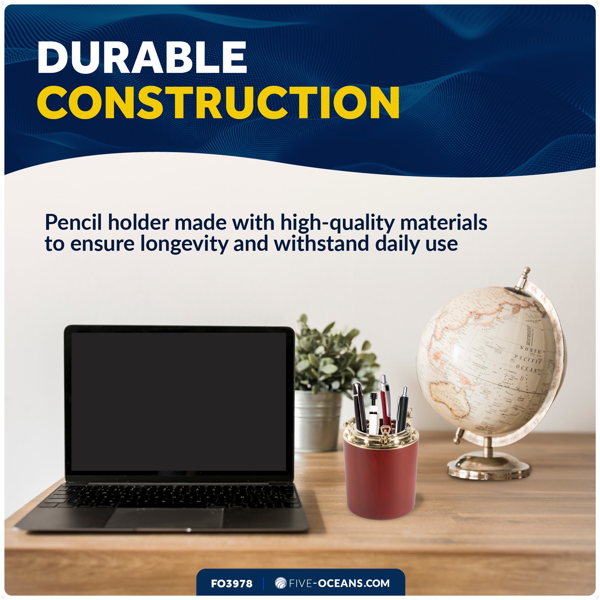 Porthole Collection Nautical Pencil Holder - FO3978 - Five Oceans