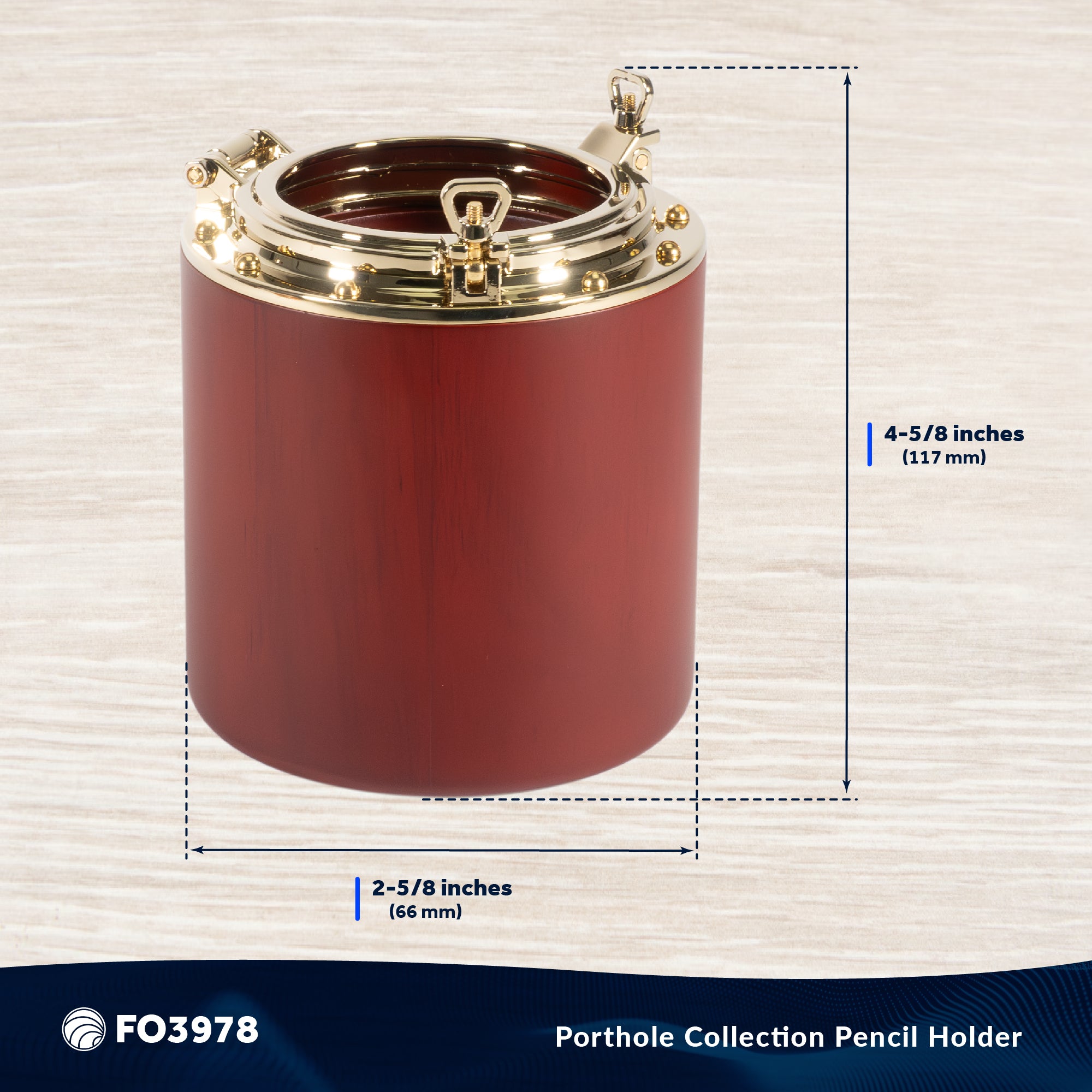 Porthole Collection Nautical Pencil Holder - FO3978 - Five Oceans