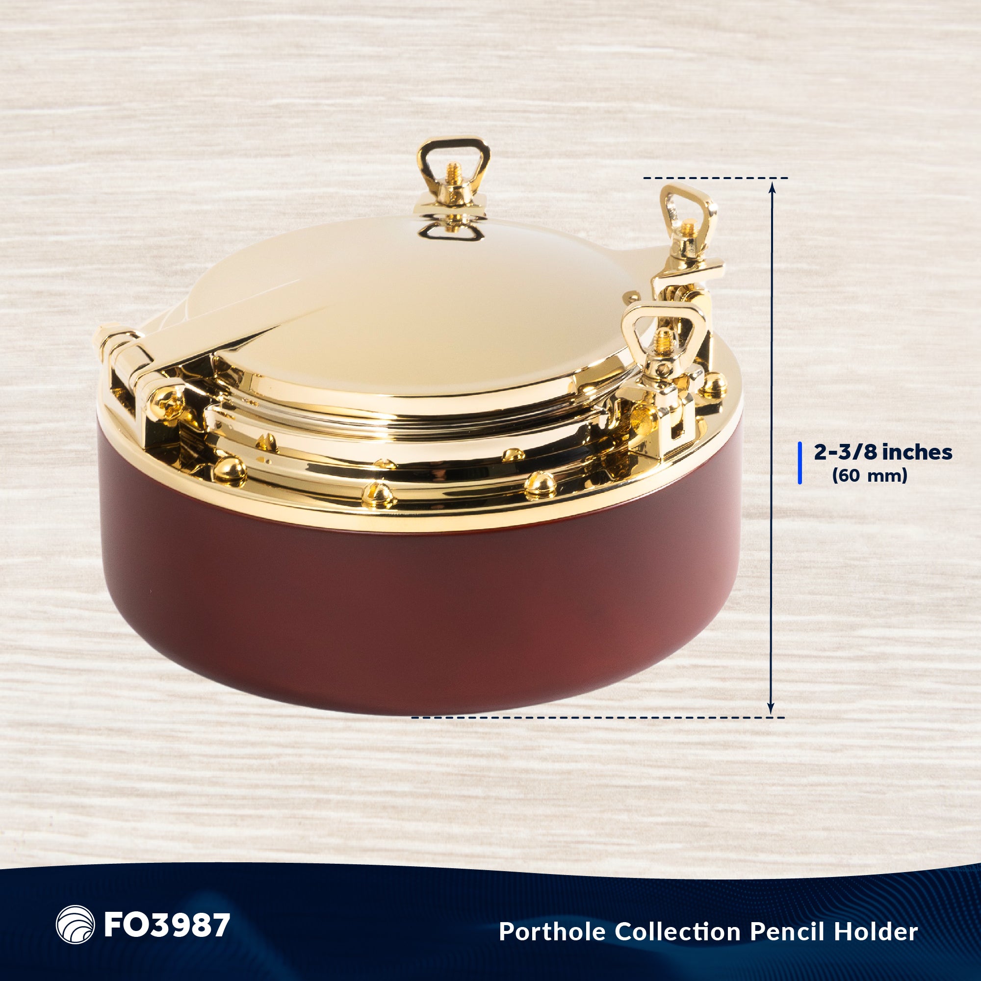 Porthole Collection Nautical Paper Clip Holder  - FO3987 - Five Oceans