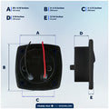 2-1/4" Square LED Recessed Courtesy / Companionway Light, Black Housing, Blue, 12V, 10-Pack - FO4002-M10 - Five Oceans