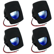 2-1/4" Square LED Recessed Courtesy / Companionway Light, Black Housing, Blue, 12V, 4-Pack - FO4002-M4