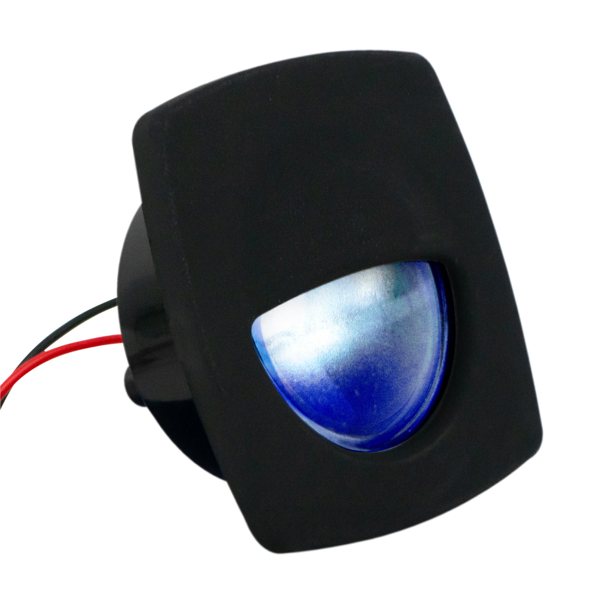 2-1/4" Square Courtesy Companion Way Light, Black Housing, Blue LED - FO4002 - Five Oceans