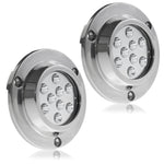 LED Underwater Light, Blue, AISI316 Stainless Steel, 10-30V, 2-Pack - FO4005-M2 - Five Oceans