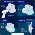 LED Underwater Light, Blue, AISI316 Stainless Steel, 10-30V, 2-Pack - FO4005-M2 - Five Oceans