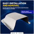 Clamshell Vent Cover, Base 6" L x 4-1/2" W, Stainless Steel, 2-Pack - FO4011-M2 - Five Oceans