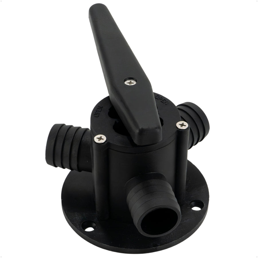 Base-Mount Y-Valve with 1" Barbed Hose Ports - FO4124 - Five Oceans