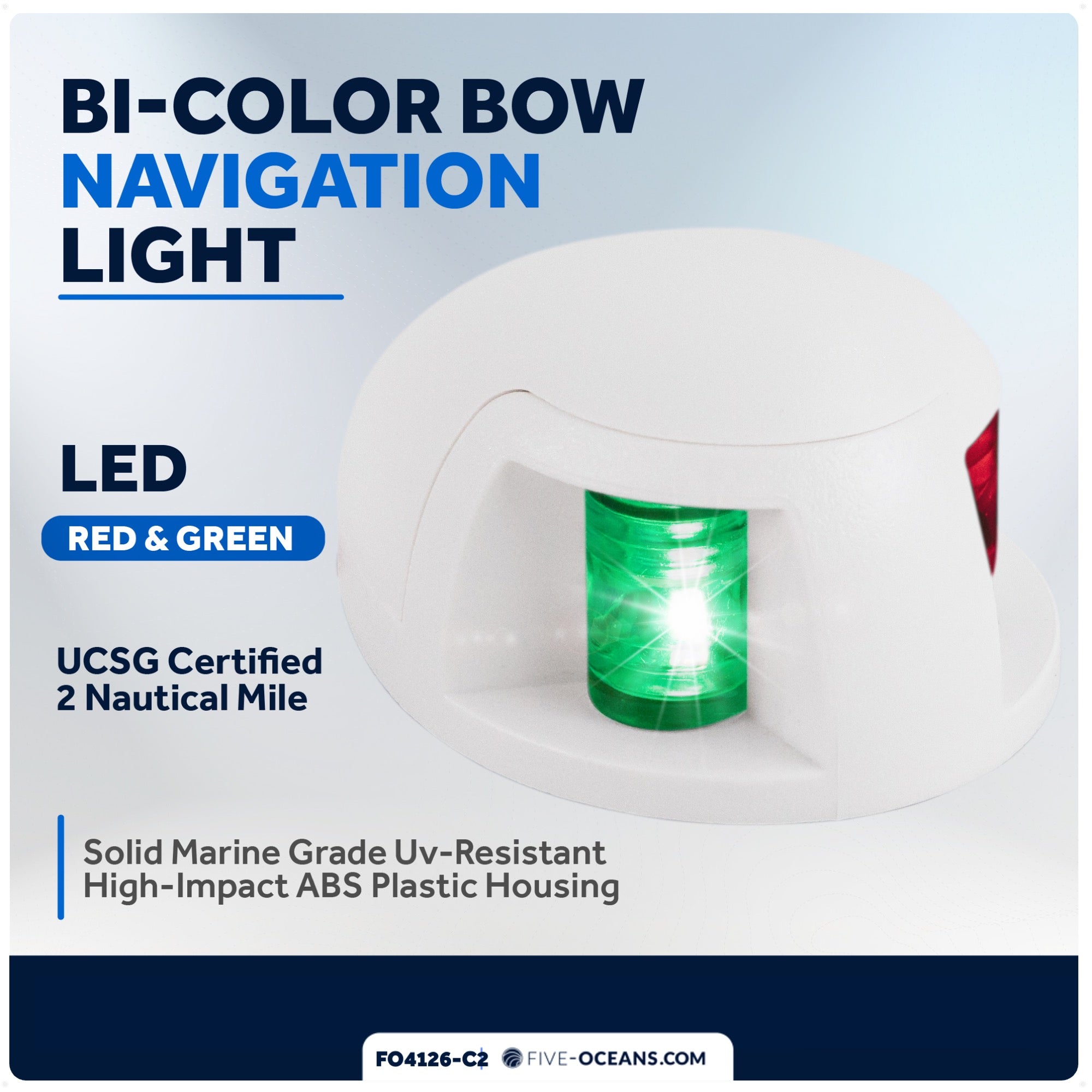 LED Anchor Light and Boat Navigation Lights Set - FO4126-C2 - Five Oceans