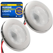 LED Ceiling Light, Round Cockpit, 3",  Blue LED, 2-pack - FO4135-M2 - Five Oceans