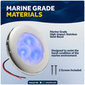 3" LED Recessed Courtesy / Cockpit Ceiling Light, Blue, 2-Pack - FO4135-M2 - Five Oceans