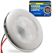 LED Ceiling Light, Round Cockpit, 3",  Blue LED - FO4135 - Five Oceans