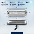 LED Underwater Light, Blue, Stainless Steel Bezel, 12V, 2-Pack - FO4136-M2 - Five Oceans
