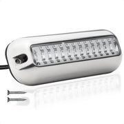 LED Underwater Light, Blue, Stainless Steel Bezel, 12V - FO4136 - Five Oceans