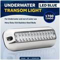 LED Underwater Light, Blue, Stainless Steel Bezel, 12V - FO4136 - Five Oceans