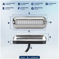 LED Underwater Light, Blue, Stainless Steel Bezel, 12V - FO4136 - Five Oceans