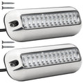 LED Underwater Light, Cool White, Stainless Steel Bezel, 12V, 2-Pack – FO4137-M2 - Five Oceans