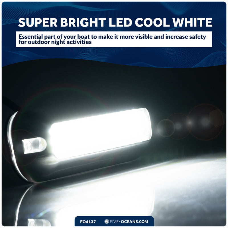 LED Underwater Light, Cool White, Stainless Steel Bezel, 12V - FO4137 - Five Oceans