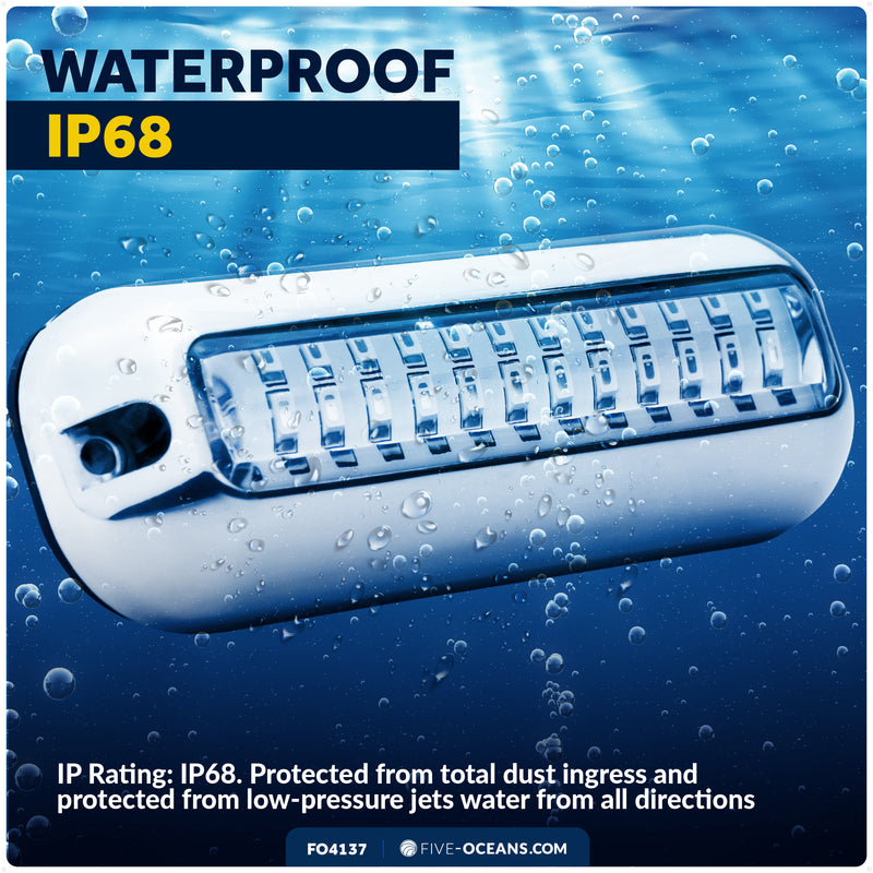 LED Underwater Light, Cool White, Stainless Steel Bezel, 12V - FO4137 - Five Oceans