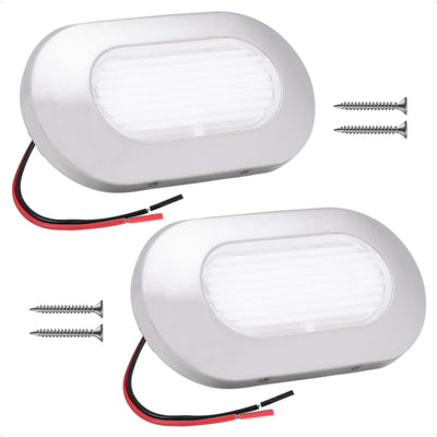 Oval LED Surface-Mount Courtesy / Accent Light, Cool White, 12V, 2-Pack - FO4139-M2 - Five Oceans