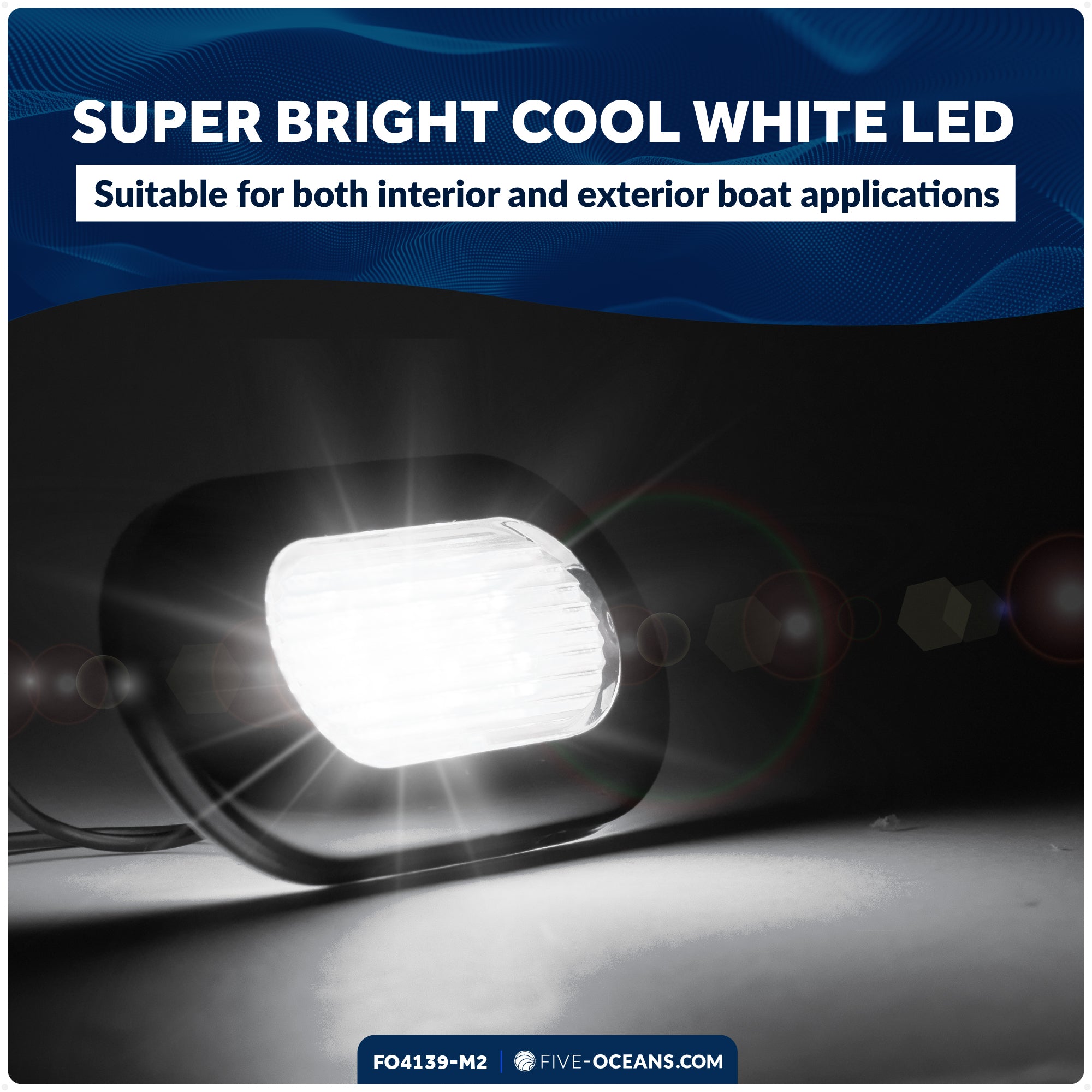 White LED Courtesy Light, Stainless Steel, 2-pack - FO4139-M2