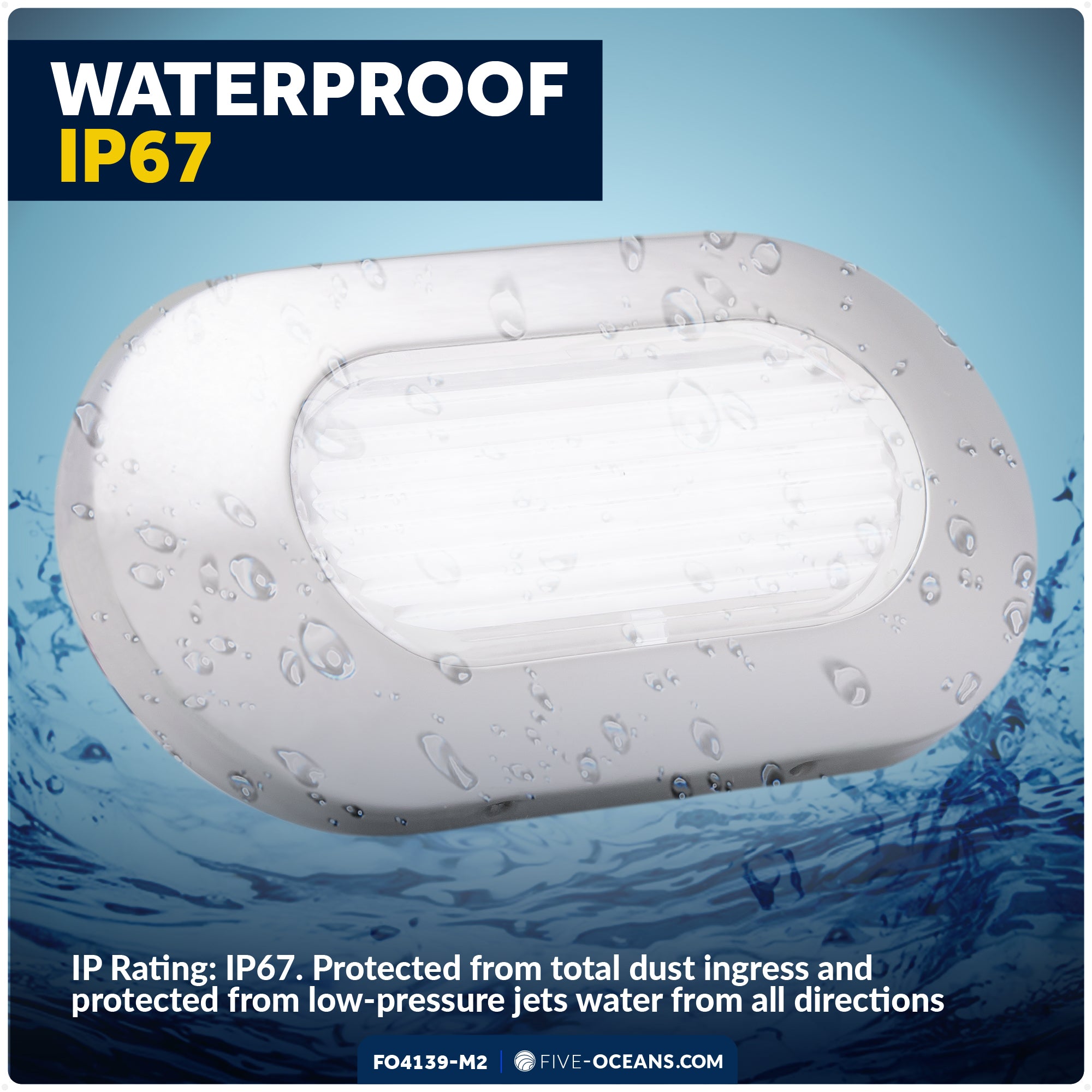 Oval LED Surface-Mount Courtesy / Accent Light, Cool White, 12V, 2-Pack - FO4139-M2