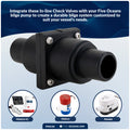 In-Line One-Way Check Valve - 1" - 1-1/2" Stepped Hose Connection - FO4142 - Five Oceans