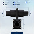 In-Line One-Way Check Valve - 1" - 1-1/2" Stepped Hose Connection - FO4142 - Five Oceans