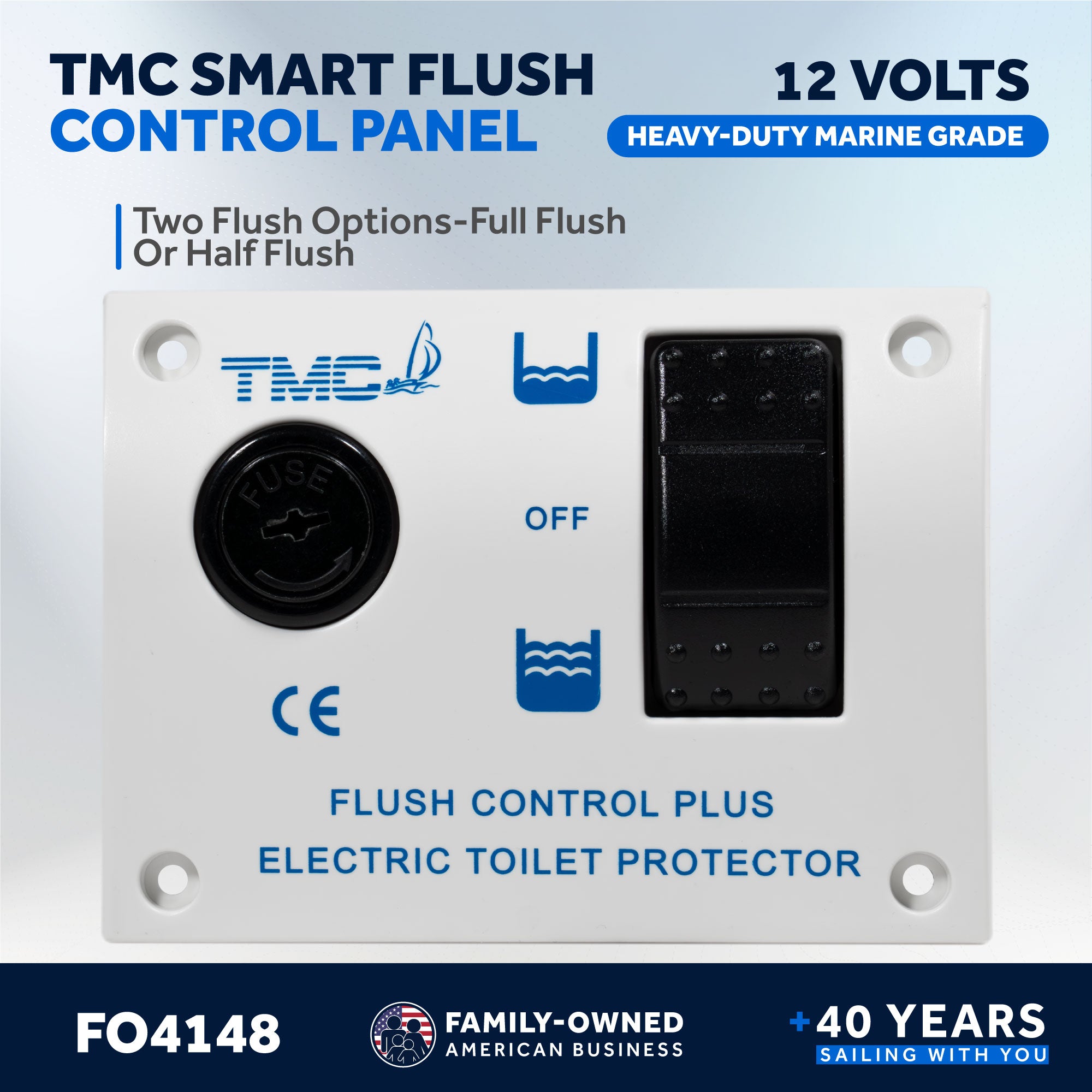 TMC Replacement Flush Control Panel Switch with Protector - FO4148