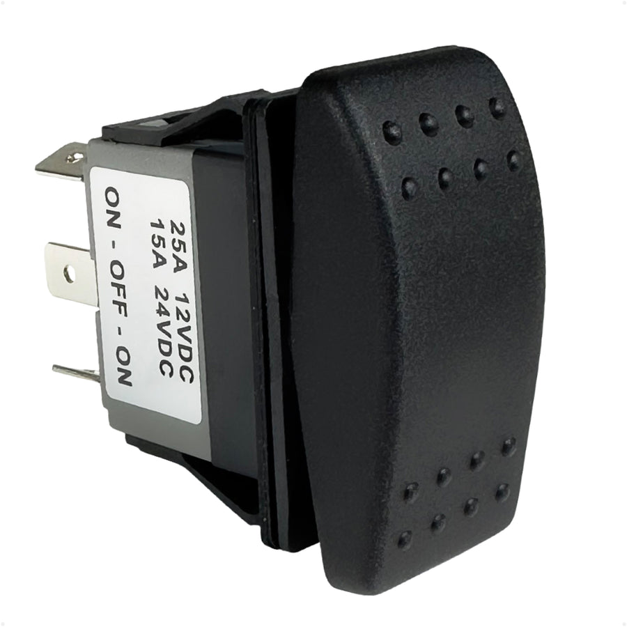 6-Pin On-Off-On Rocker Switch, DPDT, 25A/12V DC - 15A/24V DC - FO4154 - Five Oceans