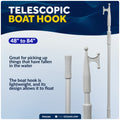 Telescoping Hook 48" - 84", Gray, Aluminum - FO4164 - Five Oceans