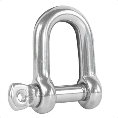 1/4" Captive Screw Pin D Anchor Shackle, AISI316 Stainless Steel