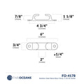 Skene Bow Chock, Stainless Steel, 5-7/8" - FO4178 - Five Oceans