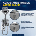 Locker Hatch Anti-Rattle Toggle Latch, Stainless Steel, 2-Pack