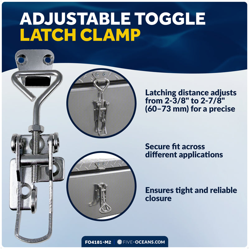 Locker Hatch Anti-Rattle Toggle Latch, Stainless Steel, 2-Pack