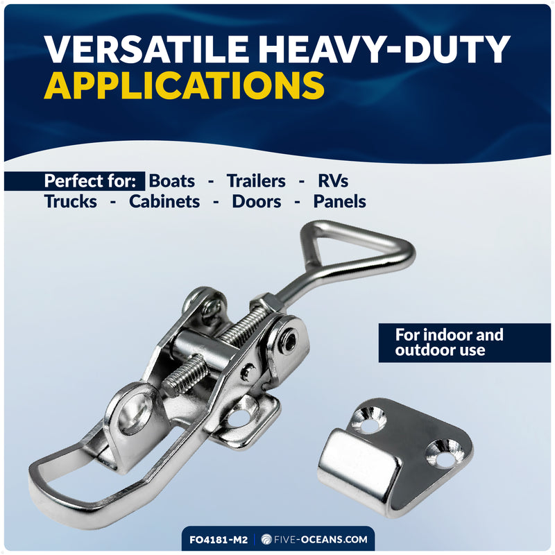 Locker Hatch Anti-Rattle Toggle Latch, Stainless Steel, 2-Pack
