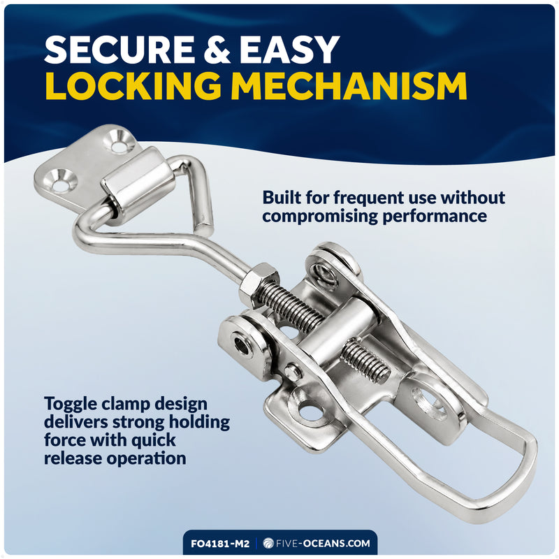 Locker Hatch Anti-Rattle Toggle Latch, Stainless Steel, 2-Pack