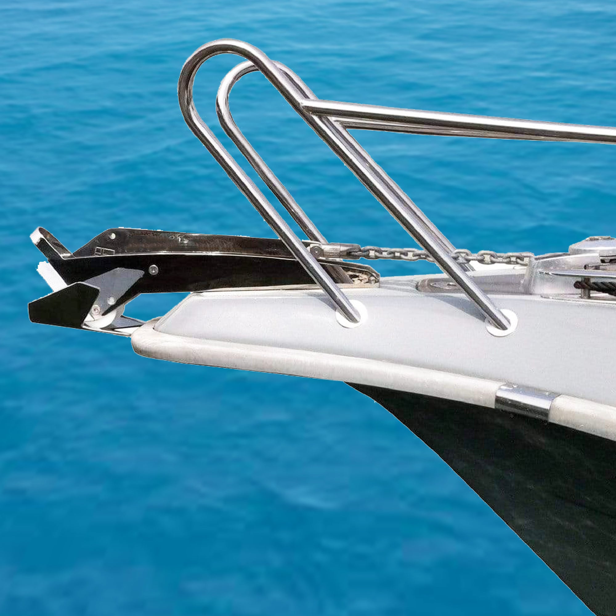 Fixed Anchor Bow Roller, Length 14-5/8", Stainless Steel - FO4183 - Five Oceans