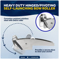 16-1/4" Hinged Self-Launching Anchor Bow Roller, AISI316 Stainless Steel - FO4184 - Five Oceans