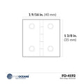 Butt Hinge Cabinet Door, Stainless Steel (AISI316) - FO4192 - Five Oceans