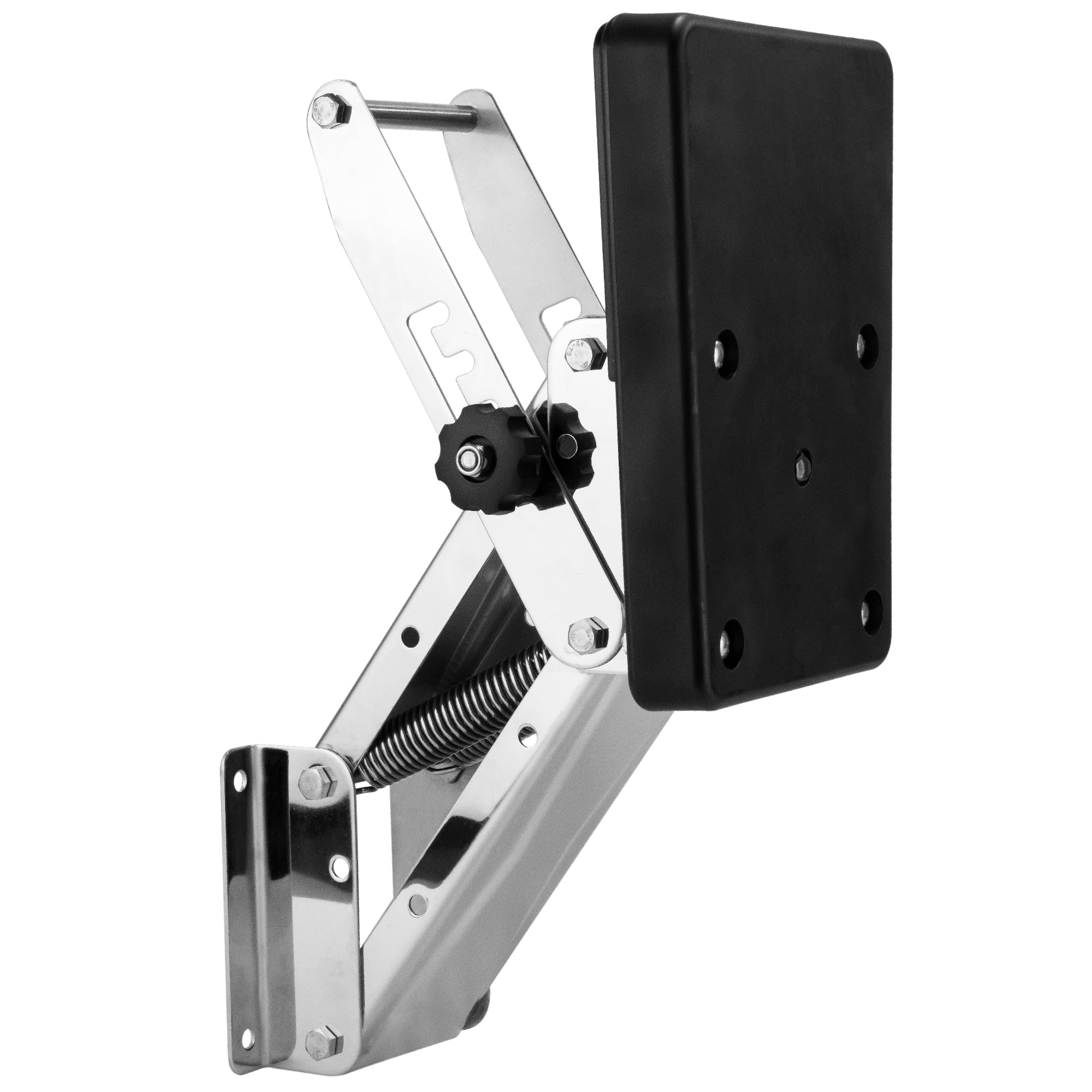 Adjustable Outboard Motor Bracket, Max. 25 Hp, Max. 130 Lb, 11-Inch of Travel, 316 Stainless Steel, Black Board - FO4205 - Five Oceans