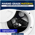 6" Deck Plate, Round Screw-in, Non-slip, White - FO4231 - Five Oceans