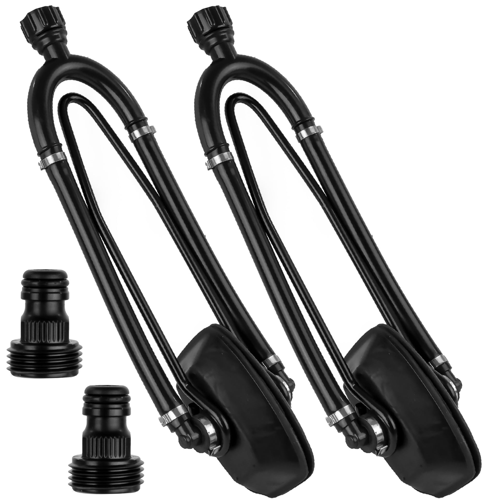 Dual Feed Muff Boat Motor Flusher, Rectangular Muffs - 2-Pack - FO4241-M2 - Five Oceans